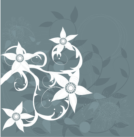 Floral greeting cardのイラスト素材