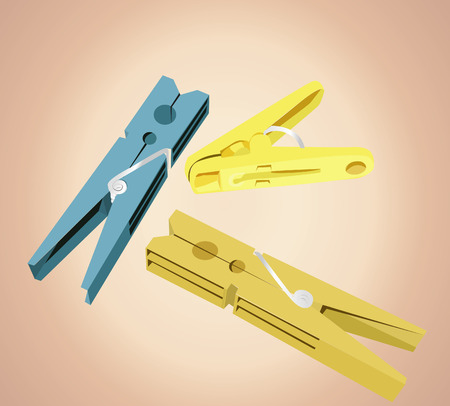 Clothespin vectorのイラスト素材
