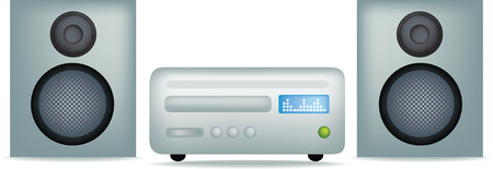 illustration of a modern stereo or hifiのイラスト素材