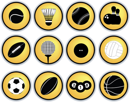 Detailed illustration of a series of world wide sportsのイラスト素材
