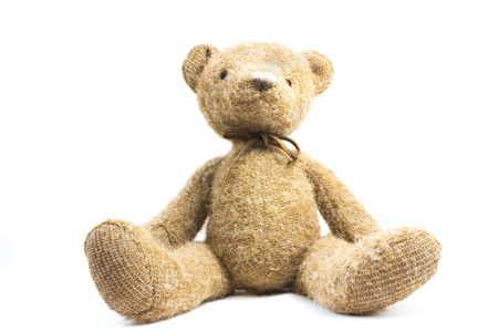 cute teddy bear isolated on white backgroundの写真素材