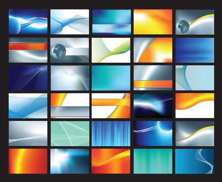 Collection of abstract corporate business cardsのイラスト素材