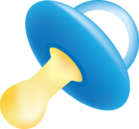 babies dummy or pacifier on a white backgroundのイラスト素材