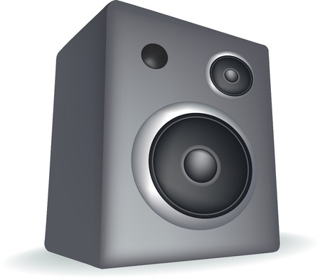 speaker illustration simple detailed style, on a white backgroundのイラスト素材