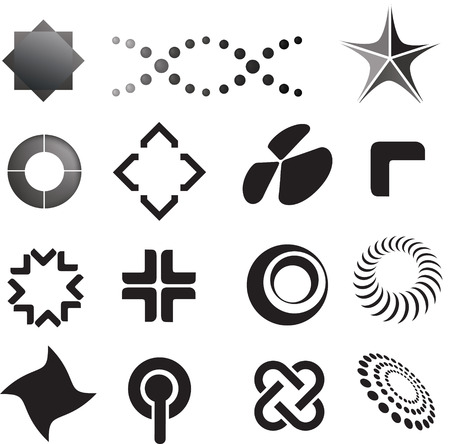 selection of  logo icons in a modern line styleのイラスト素材
