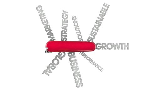 conceptual image using words with a army knife metaphorの写真素材