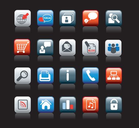 typical website icon set for internet page designのイラスト素材
