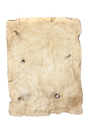 antique style yellow old distressed and aged paperの写真素材