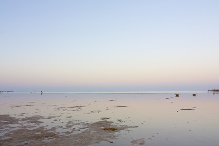 vast empty beach and sands in sharm el sheikh, egypt