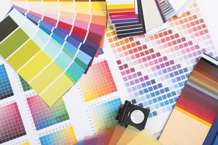 colour spectrum of swatches as used by a graphic designer or painter colour spectrum of swatches as used by a graphic designer or painter