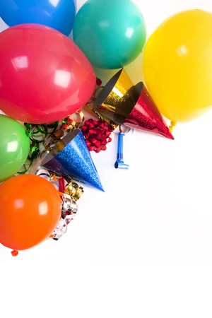 happy birthday studio shot on a white background の写真素材