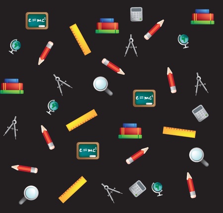 full colour detailed back to school background illustrationのイラスト素材