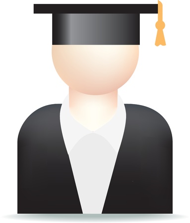 illustration of a teacher or lecturer as an icon or symbolのイラスト素材