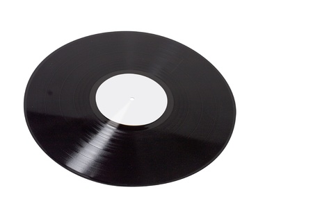 12 inch or album original sized record on white backgroundの写真素材
