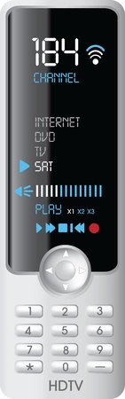 illustration of a modern high definition touchscreen remote controller for a tvのイラスト素材