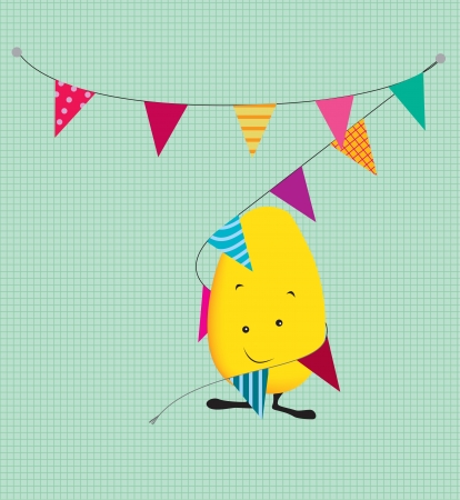happy birthday or celebration greetings card illustrationの写真素材