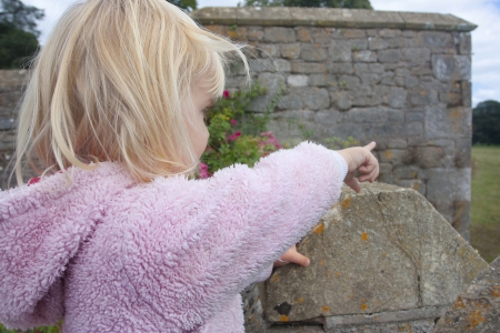 tourism uk, child friendly castle visit child happyの写真素材