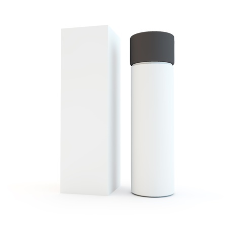 make up or other simple packaging on a white backgroundの写真素材