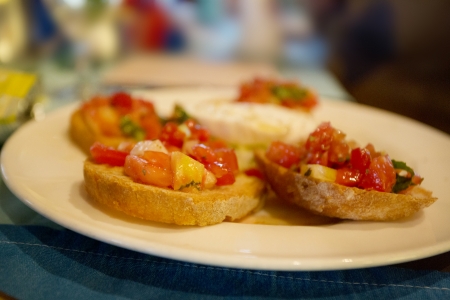 italian restaurant stater dish fine diningの写真素材