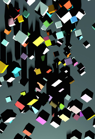 abstract square grey background with bright squaresの写真素材