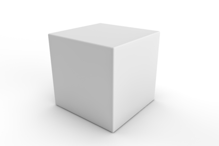 white square packaging on a white backgroundの写真素材