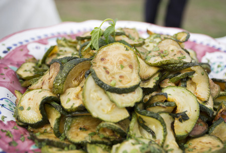 typical italian vegetarian anti pasti courgettesの写真素材