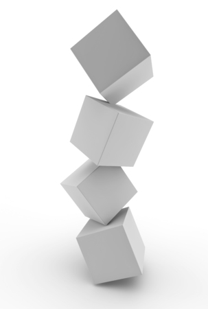 3d illustration to represent support, balance and teamworkの写真素材