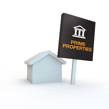 3d simple or icon for high price real estateの写真素材