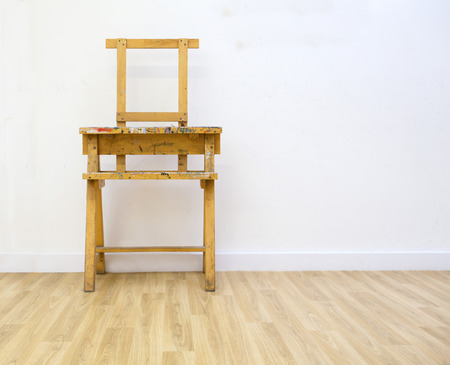 artists easel on white backgroundの写真素材