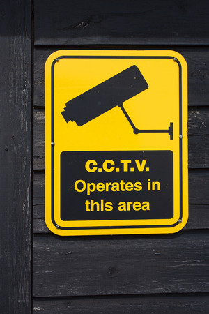 security television sign warningの写真素材