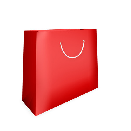3d render of a red shopping bagの写真素材