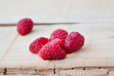 pick your own raspberries fresh, close up macro shot