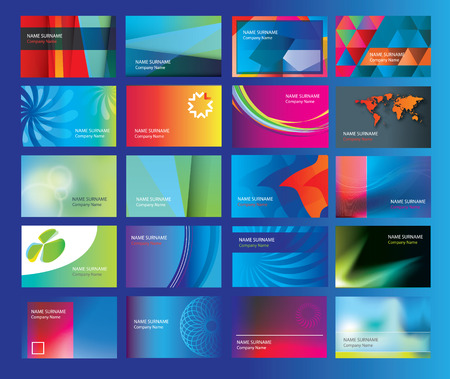 collection of business cards for a new branding modern new business start ups and companies, vector illustrationの写真素材