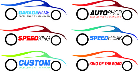 Vector illustration of a motorsports company logosのイラスト素材