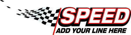 Vector illustration of a motorsports graphic element based on the theme of speedのイラスト素材