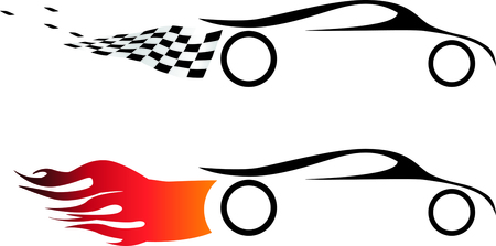 Vector illustration of a motorsports elements symbolising fast speedのイラスト素材