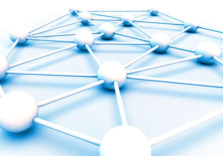 Metaphor for connections, teamwork and communicationの写真素材