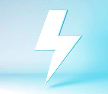3d illustration render concepts of lightning symbol backgroundの写真素材