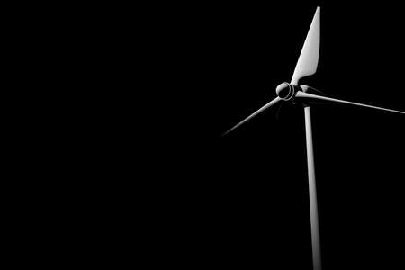 3d render concept of a wind turbine cut out on a black background