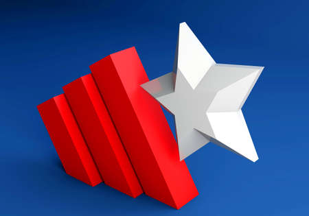 3d illustration render of american themes for use as backgrounds or as graphic elementsの写真素材