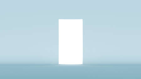 Architecture based 3d render of a bright light shining into a white room with lots of blank space and copyspaceの写真素材