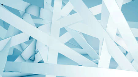 3d render of a series of white lines on a white background forming an abstract patternの写真素材