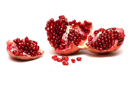 pomegranate fruit. focused on nucleuses.の写真素材