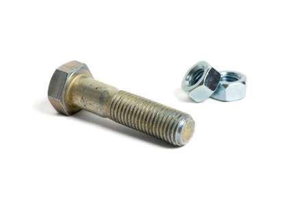 Screw bolt and nuts の写真素材