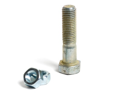 Screw bolt and nutsの写真素材