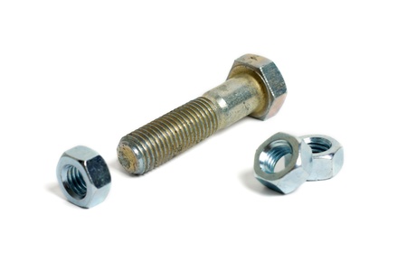 Screw bolt and nuts の写真素材