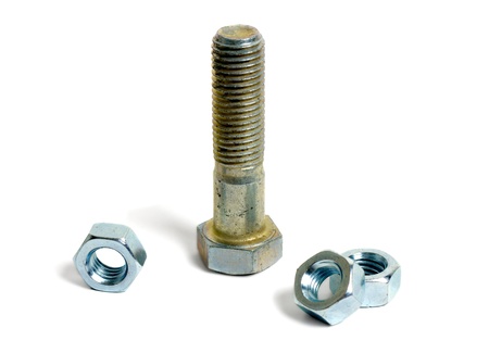 Screw bolt and nuts の写真素材