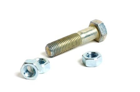 Screw bolt and nuts の写真素材