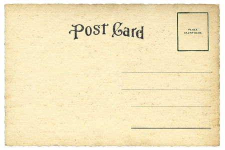 Back of vintage blank postcardの写真素材