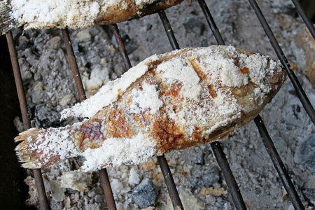 Fish Grillingの写真素材